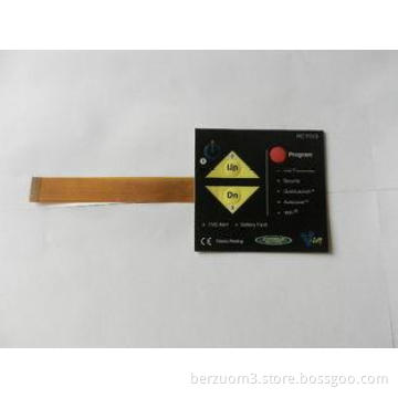 Adhesive PET LED Membrane Switch Keyboard With Embossed Met